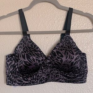 Adore Me Purple Leopard Print Women's Bra